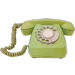Click to call Hesperia Tree Service at 442-255-0222 image of a vintage rotary pale green phone